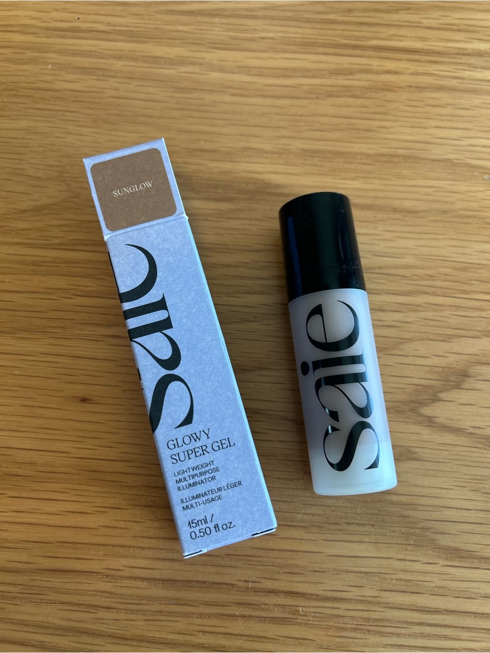 SAIE Mini Glowy Super Gel Lightweight Dewy Multipurpose Illuminator Sunglow NIB